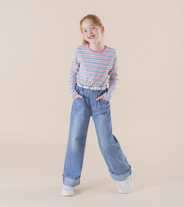 I LOVE J Aroti polka dot roll-up pants