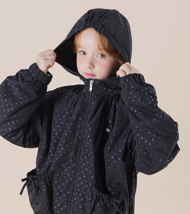 I LOVE J Kilot polka dot lightweight jacket