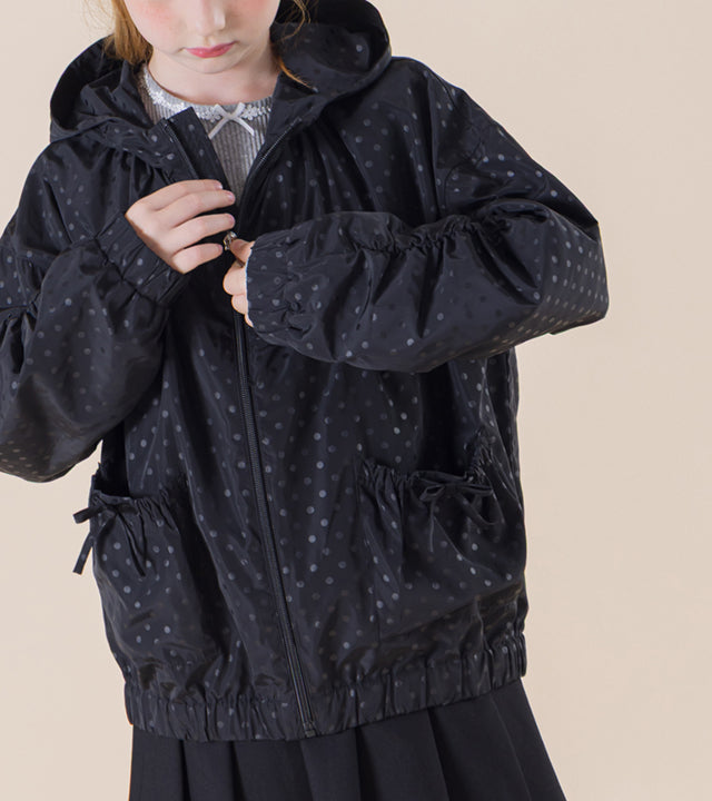 I LOVE J Kilot polka dot lightweight jacket