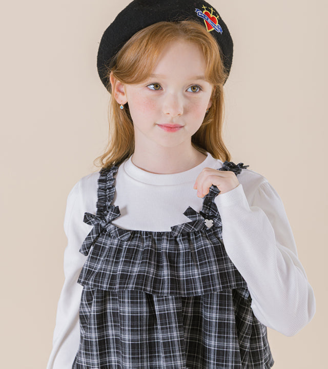 I LOVE J Torrentz checkered layered top