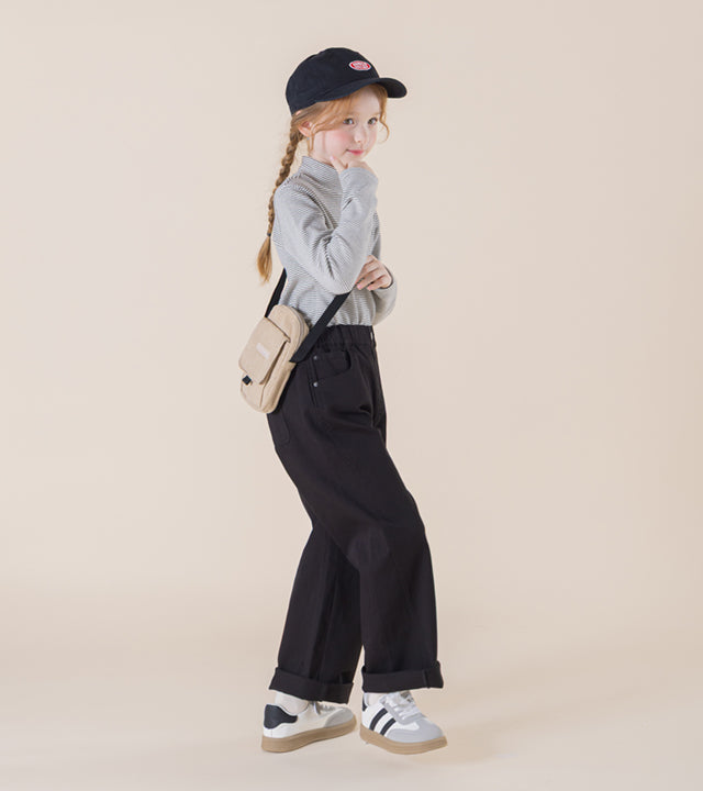 I LOVE J Jay stripe half-neck t-shirt