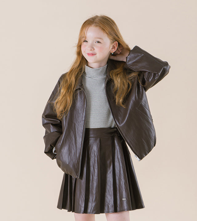 I LOVE J Puirit cropped leather jacket