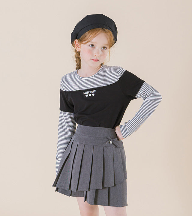 I LOVE J Radian pleated skirt