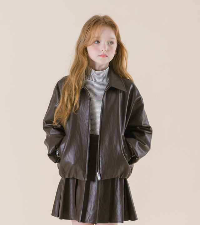I LOVE J Puirit cropped leather jacket