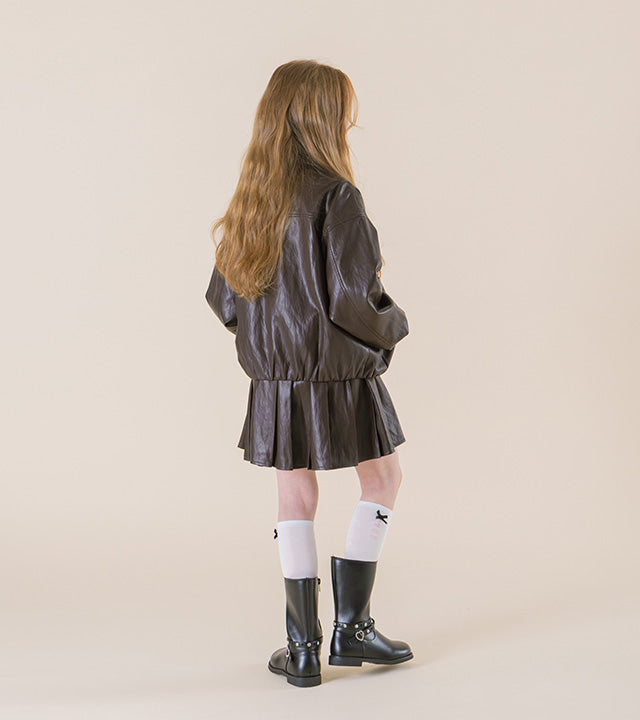 I LOVE J Puirit cropped leather jacket