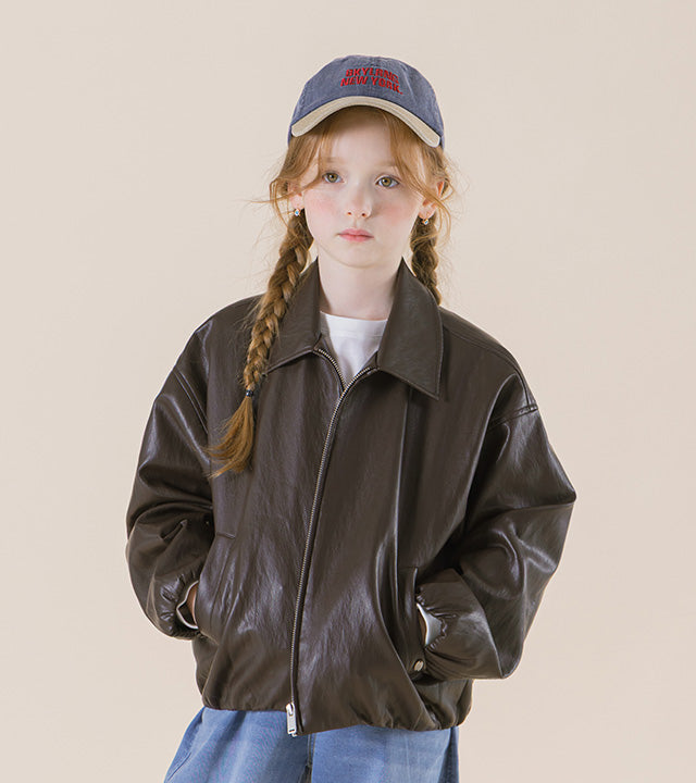 I LOVE J Puirit cropped leather jacket