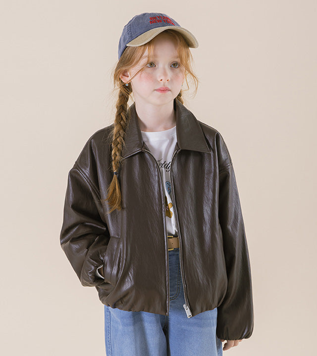 I LOVE J Puirit cropped leather jacket