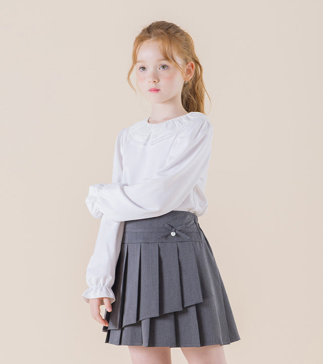 I LOVE J Topina lace collar shirt