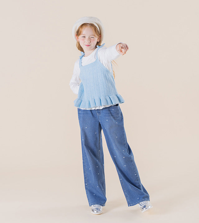 I LOVE J Coart hart detail denim pants