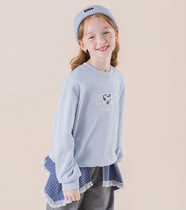 I LOVE J Byren heart sweatshirt