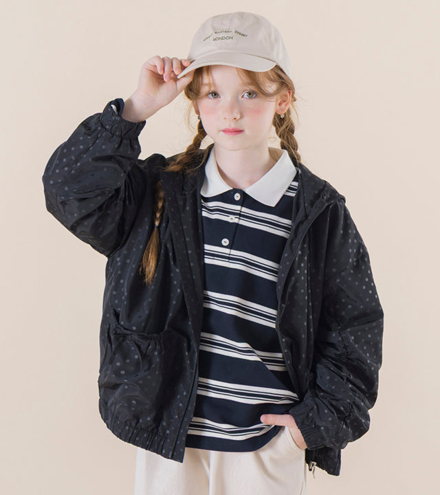I LOVE J Kilot polka dot lightweight jacket