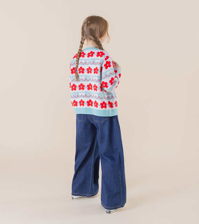 I LOVE J Aconi floral knit cardigan