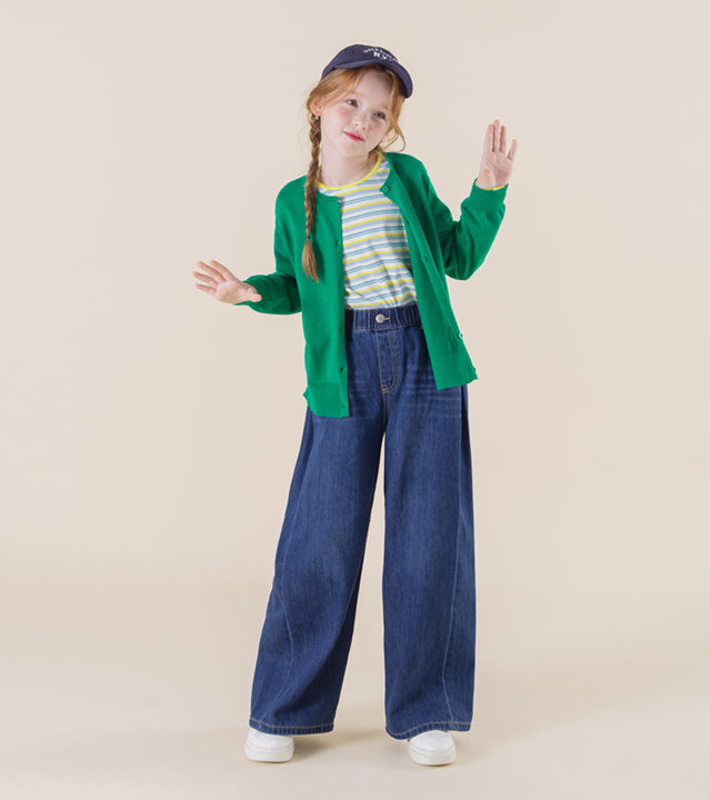 I LOVE J Diero denim pleated pants