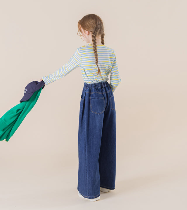 I LOVE J Diero denim pleated pants