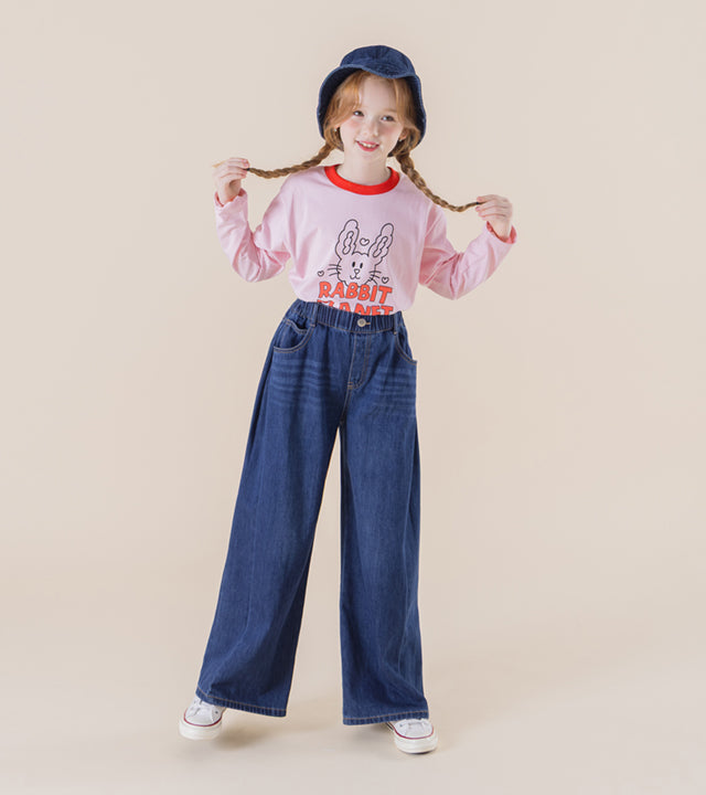 I LOVE J Diero denim pleated pants