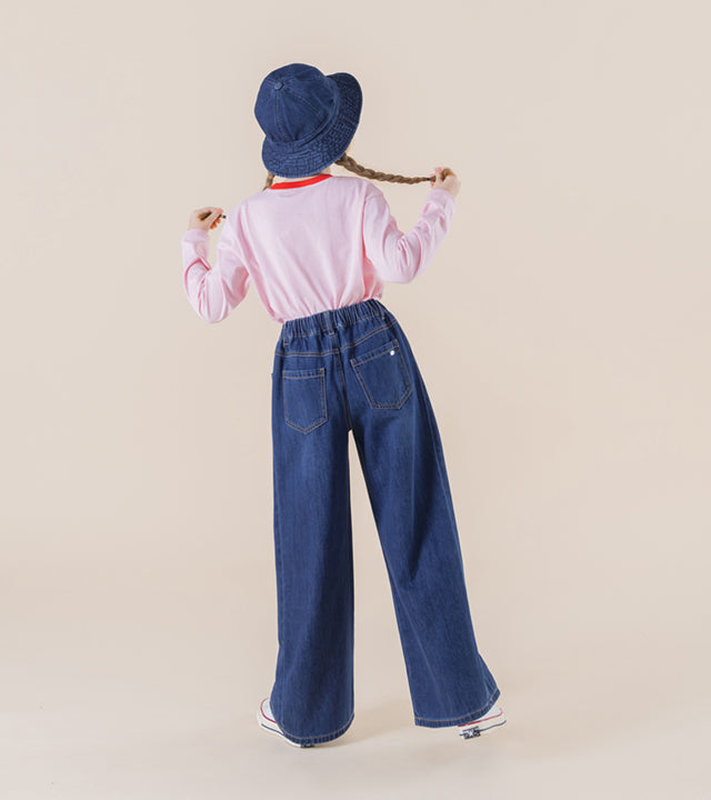 I LOVE J Diero denim pleated pants