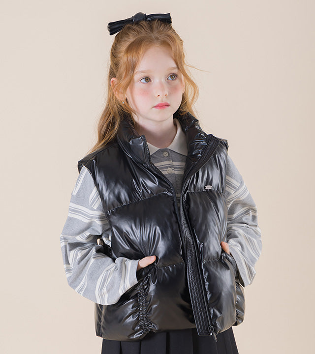 I LOVE J Turing cropped puffer vest