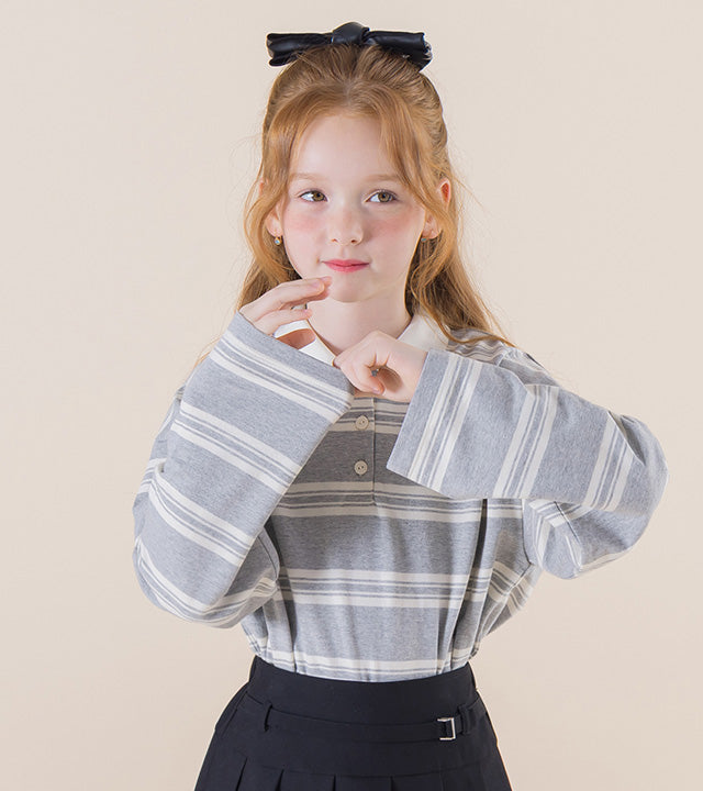 I LOVE J Artid stripe polo shirt