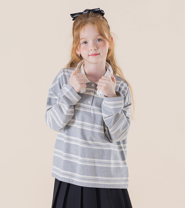 I LOVE J Artid stripe polo shirt