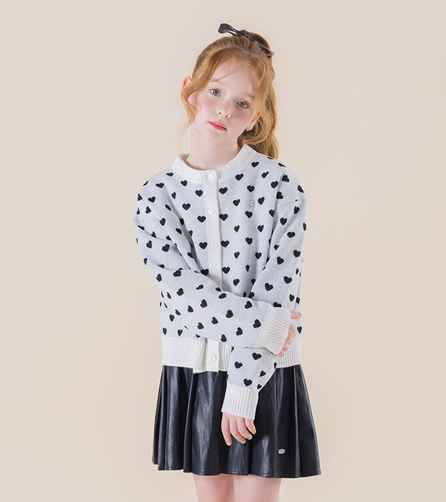 I LOVE J Puirit pleated leather skirt