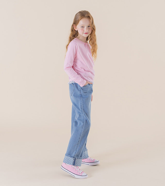 I LOVE J Aroti polka dot roll-up pants