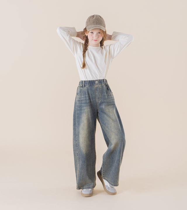 I LOVE J Diero denim pleated pants
