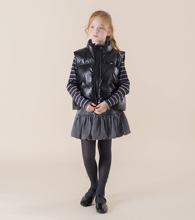I LOVE J Turing cropped puffer vest