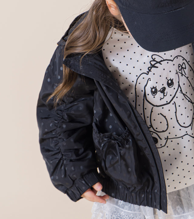 I LOVE J Kilot polka dot lightweight jacket
