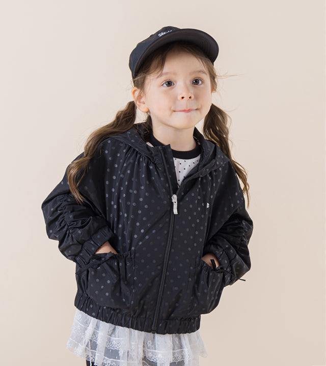 I LOVE J Kilot polka dot lightweight jacket