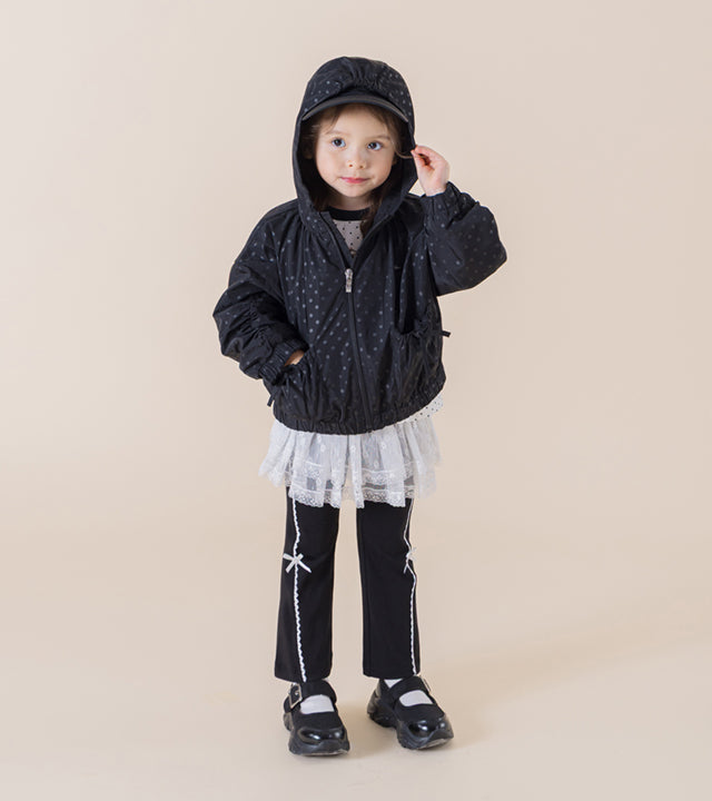 I LOVE J Kilot polka dot lightweight jacket