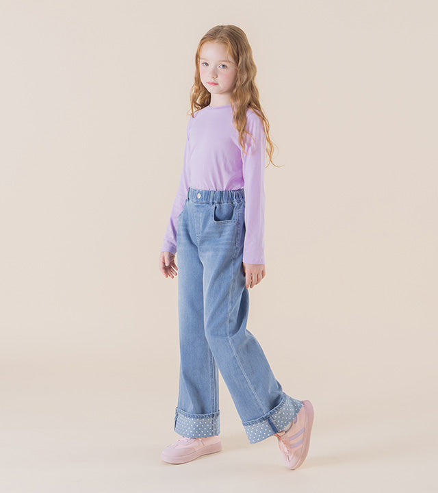 I LOVE J Aroti polka dot roll-up pants