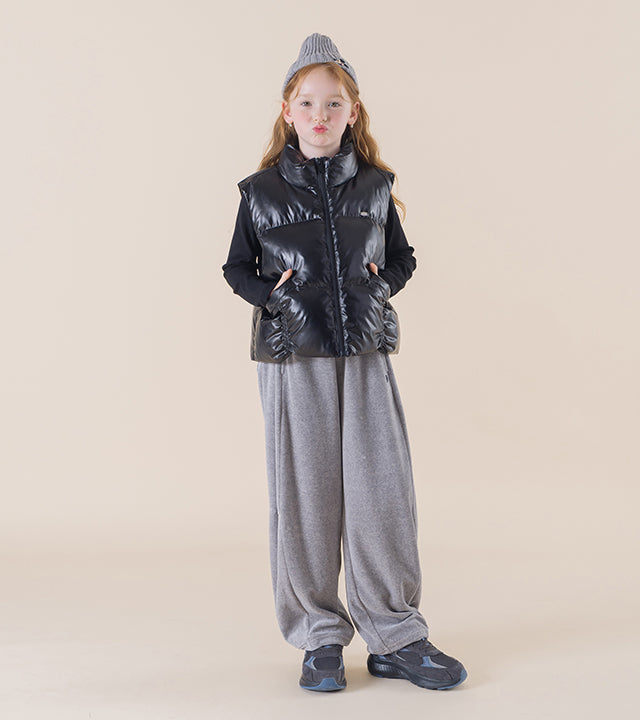 I LOVE J Turing cropped puffer vest
