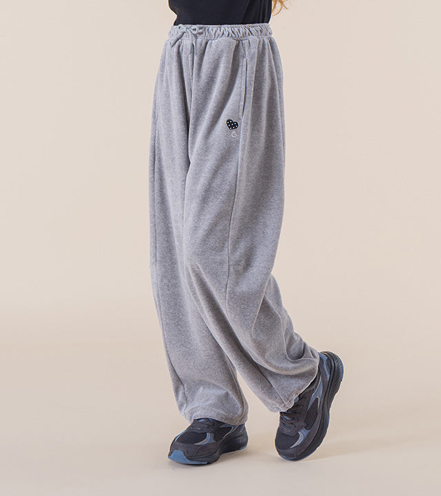 I LOVE J Mellow sweet velour track pants