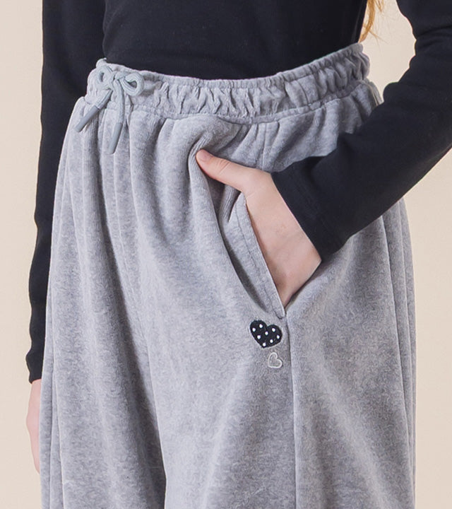I LOVE J Mellow sweet velour track pants