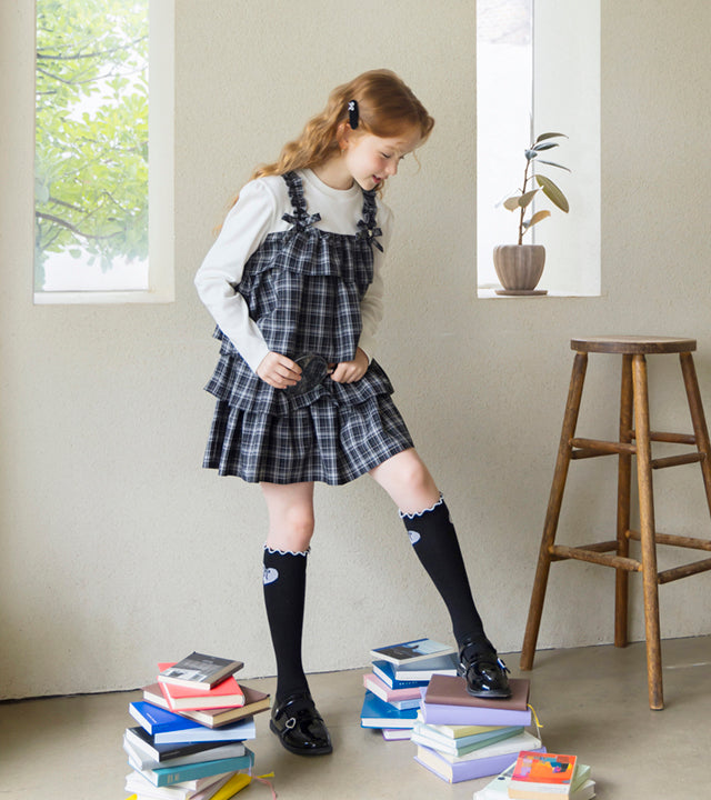 I LOVE J Torrentz checkered layered top