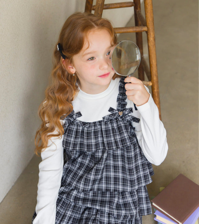 I LOVE J Torrentz checkered layered top