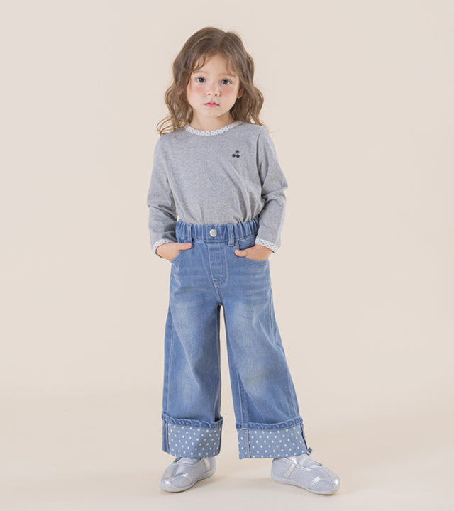 I LOVE J Aroti polka dot roll-up pants