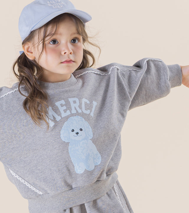 I LOVE J Messi dog lace sweatshirt