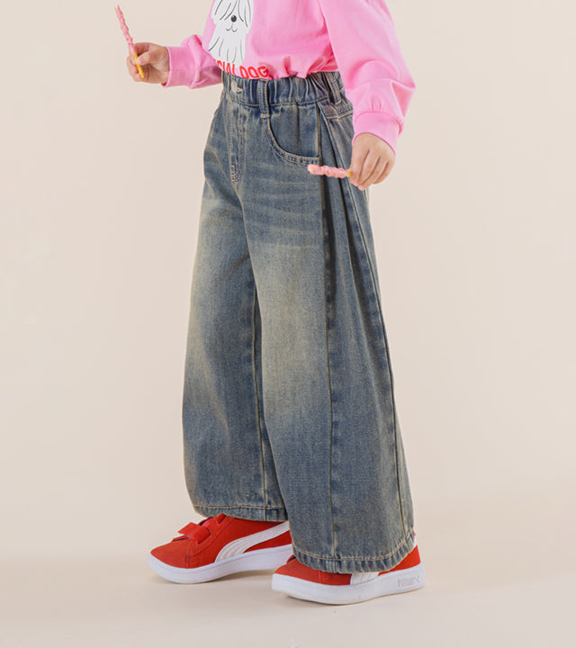 I LOVE J Diero denim pleated pants