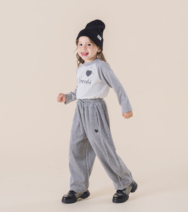 I LOVE J Mellow sweet velour track pants