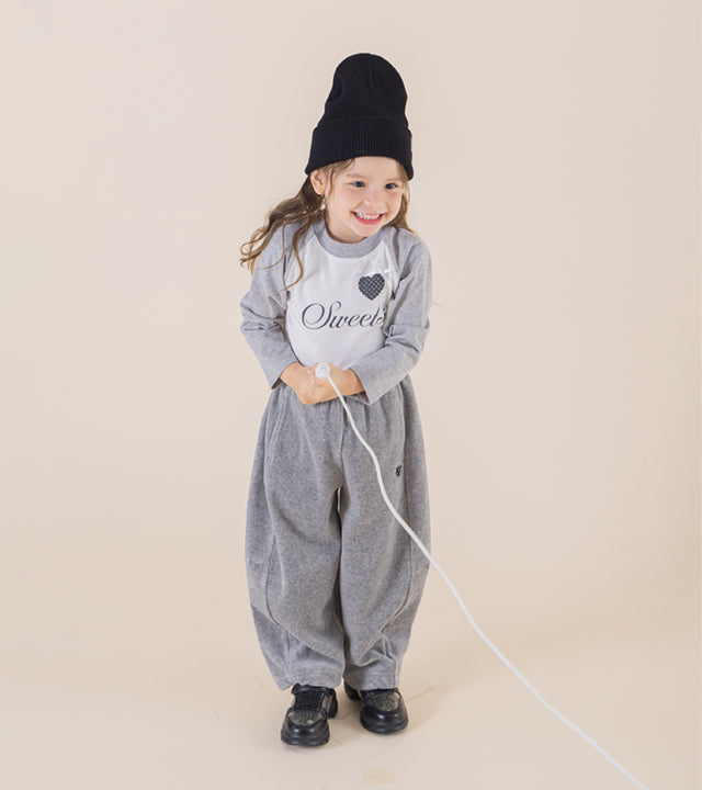 I LOVE J Mellow sweet velour track pants