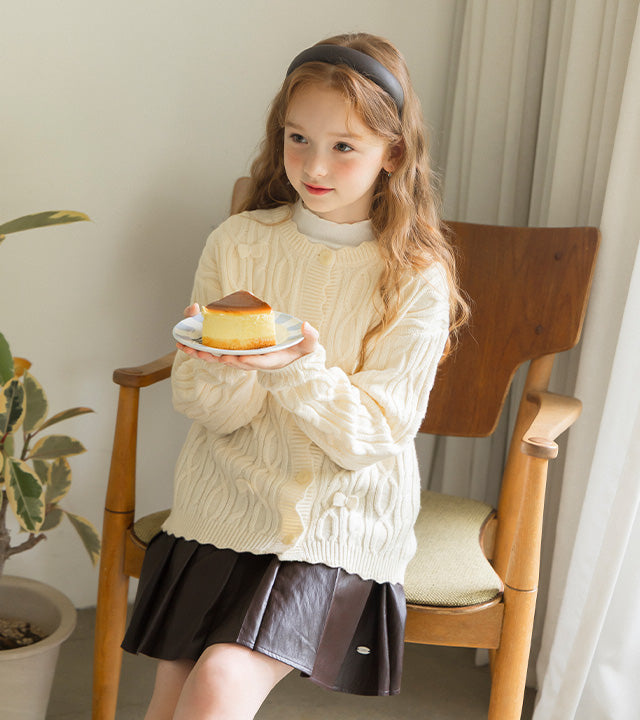I LOVE J Betir cable knit cardigan