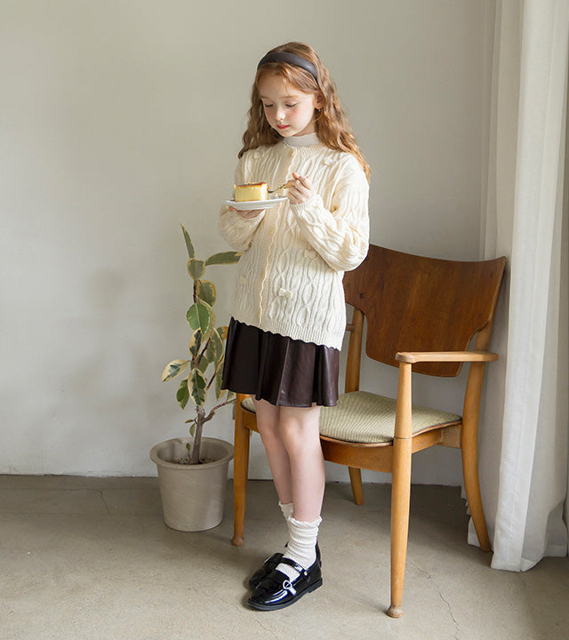 I LOVE J Betir cable knit cardigan