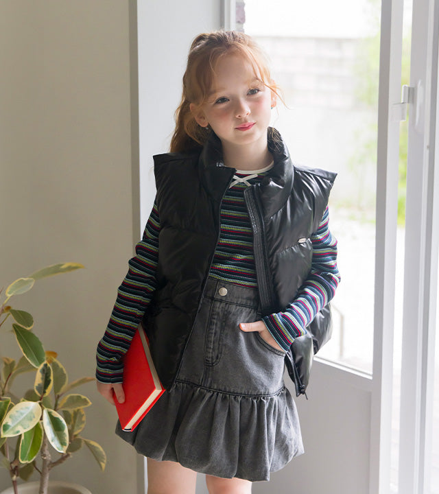 I LOVE J Turing cropped puffer vest