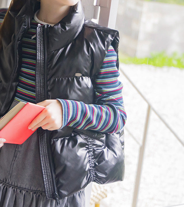 I LOVE J Turing cropped puffer vest