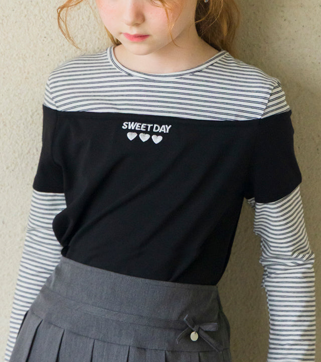 I LOVE J Poec layered top