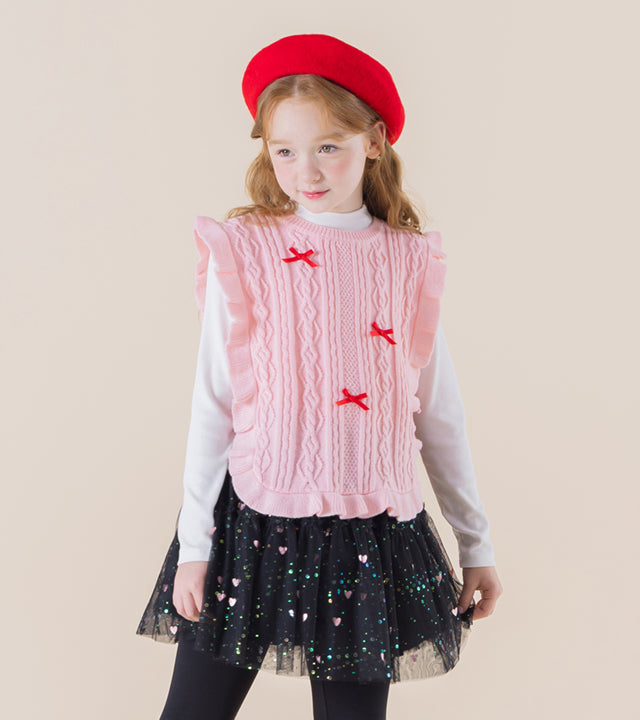 I LOVE J Lumir frill knit vest