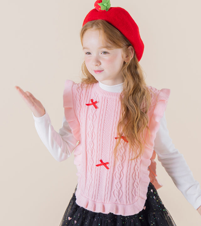 I LOVE J Lumir frill knit vest