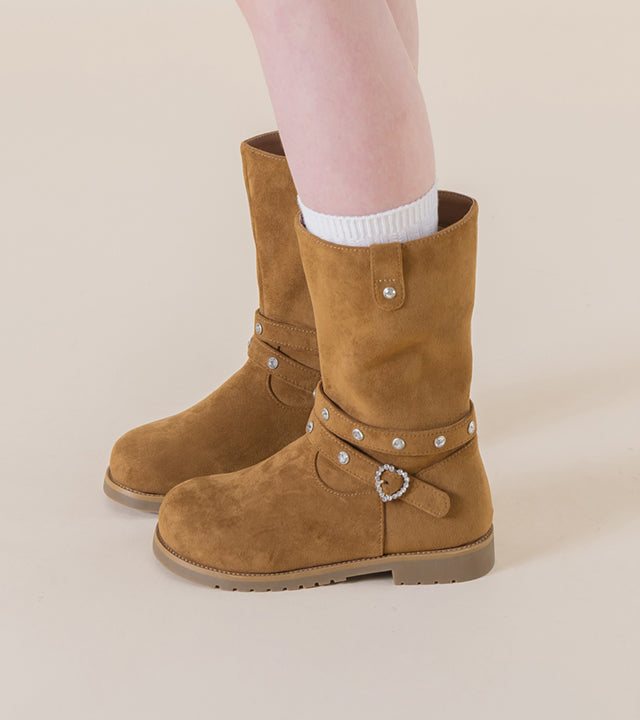 I LOVE J Mate suede middle boots