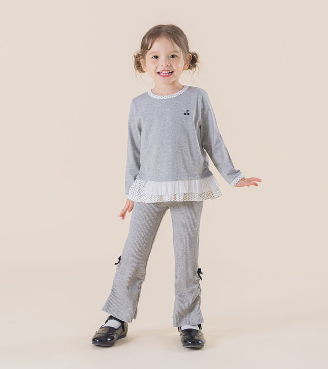 I LOVE J Duning frill long t-shirt